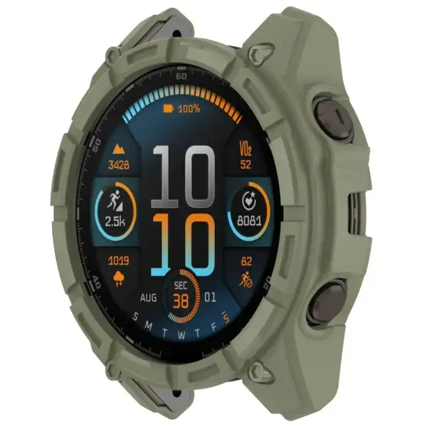 g.pc77.11 Green Main StrapsCo Armor Case for Garmin Enduro 3