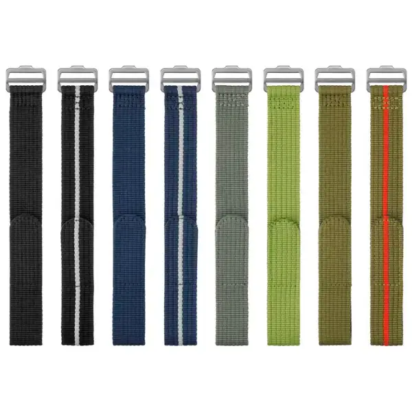 nt18 All Color StrapsCo One Piece Field Strap Nylon Hook & Loop Watch Band 20mm 22mm