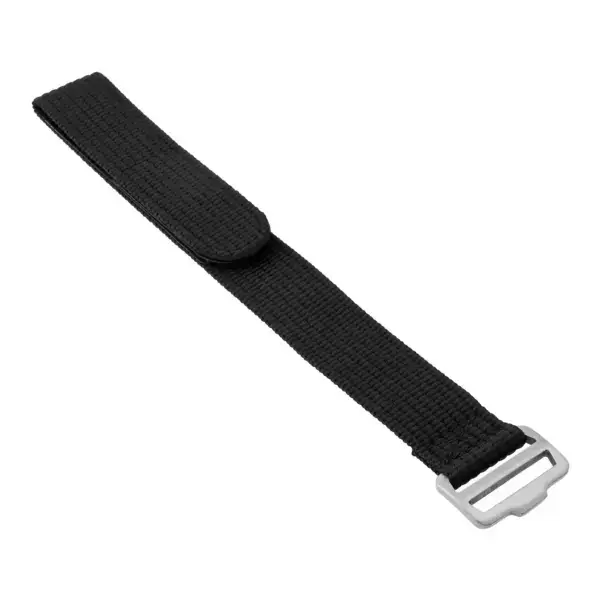 nt18.1 Angle Black StrapsCo One Piece Field Strap Nylon Hook & Loop Watch Band 20mm 22mm
