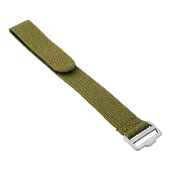 nt18.17 Angle Khaki StrapsCo One Piece Field Strap Nylon Hook & Loop Watch Band 20mm 22mm