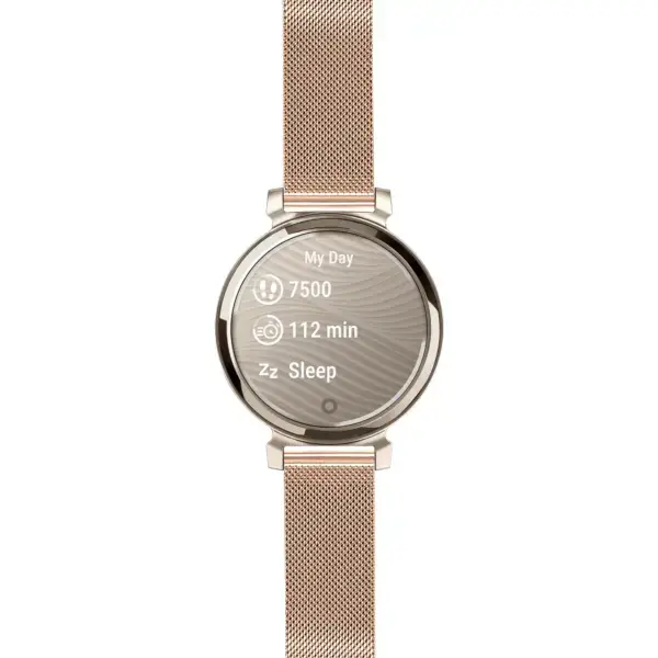 g.lil2.m111.rg 14 Main Rose Gold Pro Mesh Strap 14mm Quick Release For Garmin Lily 2
