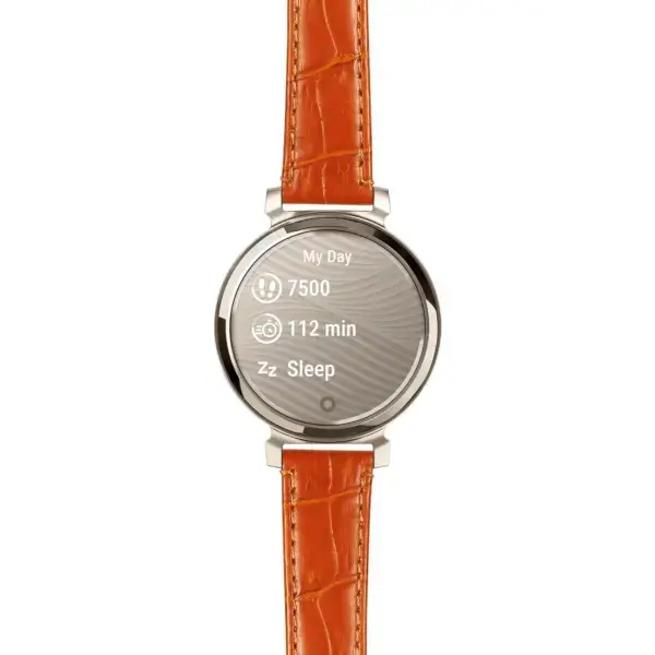 g.lil2.st20.3.14 Main Tan Women’s Crocodile Strap 14mm Quick Release For Garmin Lily 2