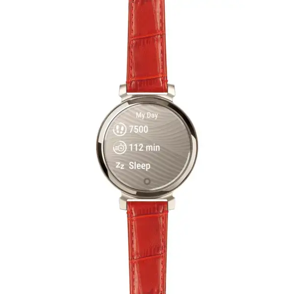 g.lil2.st20.6.14 Main Red Women’s Crocodile Strap 14mm Quick Release For Garmin Lily 2