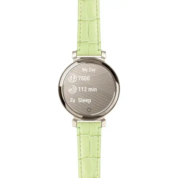 g.lil2.st20.11a.14 Main Light Green Women’s Crocodile Strap 14mm Quick Release For Garmin Lily 2