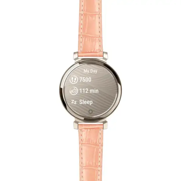 g.lil2.st20.13.14 Main Light Pink Women’s Crocodile Strap 14mm Quick Release For Garmin Lily 2