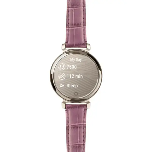 g.lil2.st20.18.14 Main Purple Women’s Crocodile Strap 14mm Quick Release For Garmin Lily 2