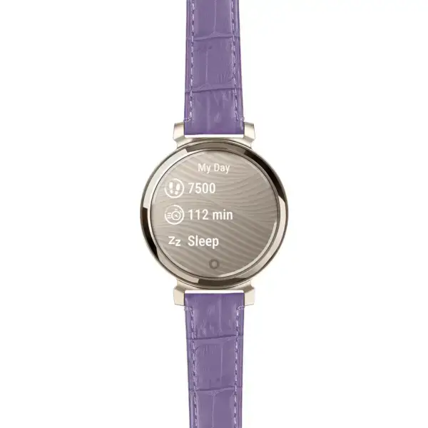 g.lil2.st20.18a.14 Main Dark Purple Women’s Crocodile Strap 14mm Quick Release For Garmin Lily 2