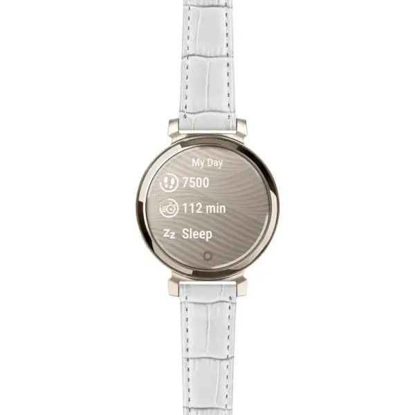 g.lil2.st20.22.14 Main White Women’s Crocodile Strap 14mm Quick Release For Garmin Lily 2