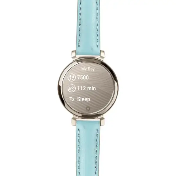 g.lil2.st19.5b.14 Main Light Blue Classic Women’s Strap 14mm Quick Release For Garmin Lily 2