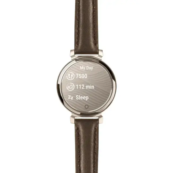 g.lil2.st19.2.14 Main Brown Classic Women’s Strap 14mm Quick Release For Garmin Lily 2
