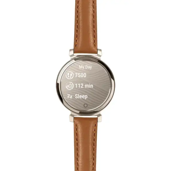 g.lil2.st19.3.14 Main Tan Classic Women’s Strap 14mm Quick Release For Garmin Lily 2