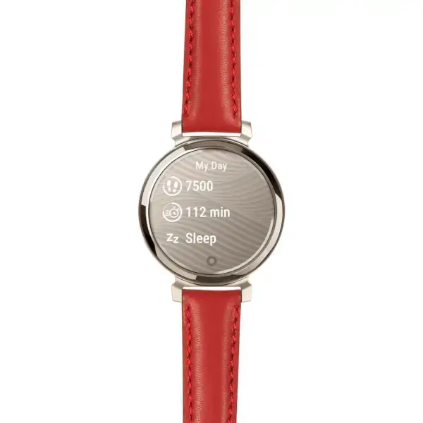g.lil2.st19.6.14 Main Red Classic Women’s Strap 14mm Quick Release For Garmin Lily 2