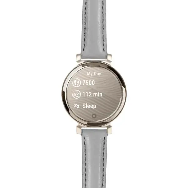 g.lil2.st19.7.14 Main Grey Classic Women’s Strap 14mm Quick Release For Garmin Lily 2