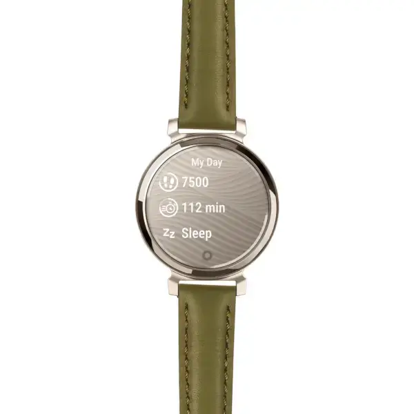 g.lil2.st19.11.14 Main Dark Green Classic Women’s Strap 14mm Quick Release For Garmin Lily 2