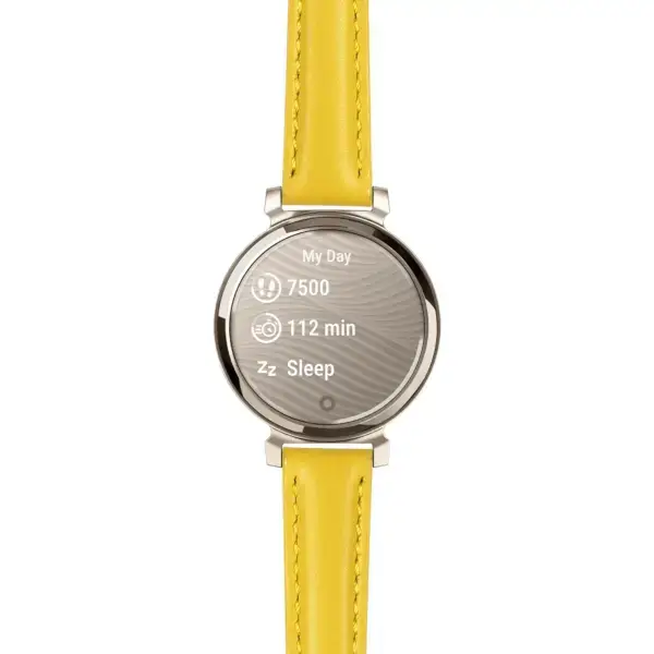 g.lil2.st19.10.14 Main Yellow Classic Women’s Strap 14mm Quick Release For Garmin Lily 2