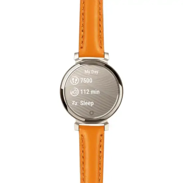 g.lil2.st19.12.14 Main Orange Classic Women’s Strap 14mm Quick Release For Garmin Lily 2