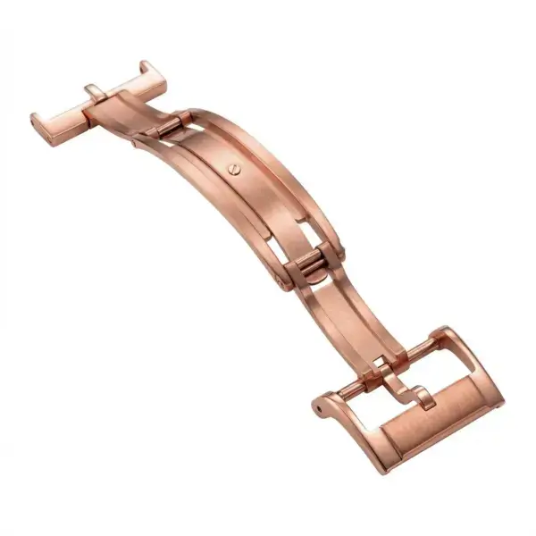 cl10.rg Angle (Open) Rose Gold StrapsCo Spring Loaded Tang Watch Clasp 16mm 18mm 20mm