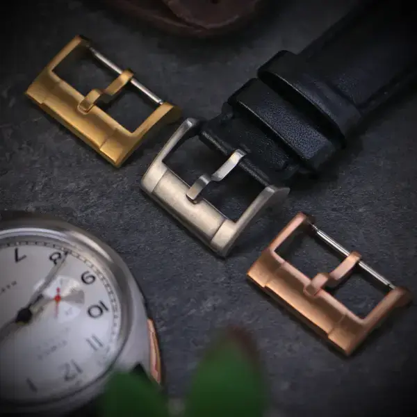 b21 Flatlay StrapsCo Signature Tang Watch Buckle 16mm 18mm 20mm