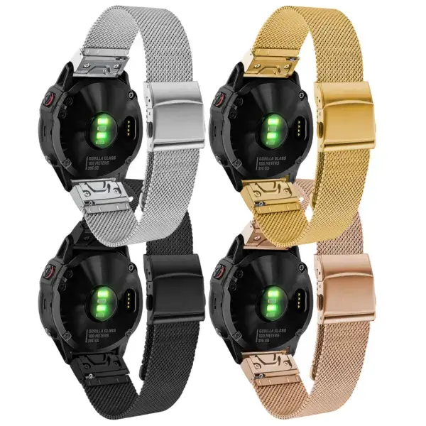 m111 All Color StrapsCo Pro Mesh Stainless Steel Watch Band Strap for Garmin Watches