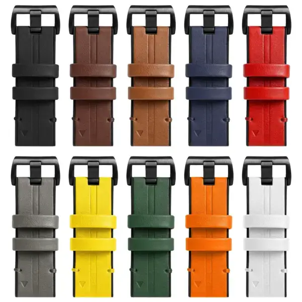 g.r65a All Colors StrapsCo Leather Hybrid Strap QuickFit 26 Watch Band for Garmin Watch