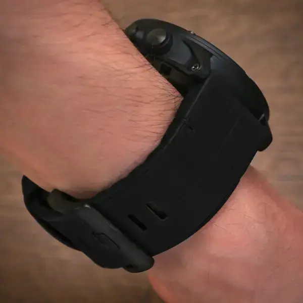 g.r65a.1 Wrist Obsidian StrapsCo Leather Hybrid Strap QuickFit 26 Watch Band for Garmin Watch