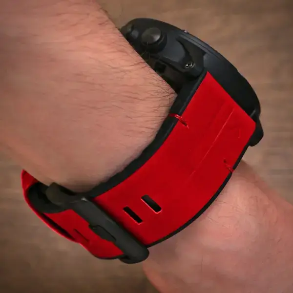 g.r65a.6 Wrist Blaze StrapsCo Leather Hybrid Strap QuickFit 26 Watch Band for Garmin Watch