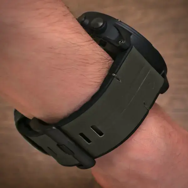 g.r65a.7 Wrist Slate StrapsCo Leather Hybrid Strap QuickFit 26 Watch Band for Garmin Watch