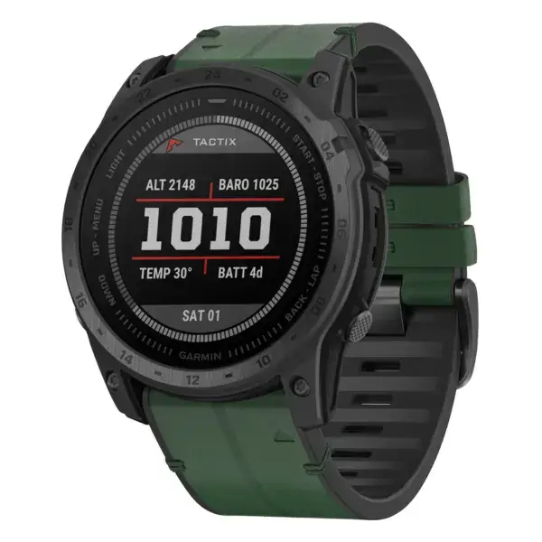 t7.g.r65a.11 Main Forest StrapsCo Leather Hybrid Strap QuickFit 26 Watch Band for Garmin Tactix 7