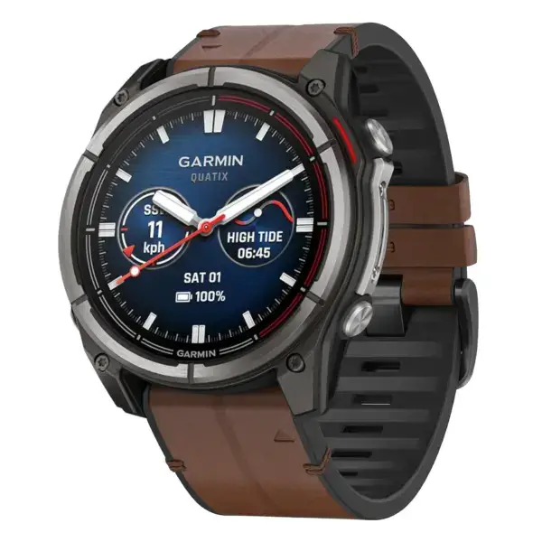 qtx8.g.r65a.2 Main Cigar StrapsCo Leather Hybrid Strap QuickFit 26 Watch Band for Garmin Quatix 8 – 51mm