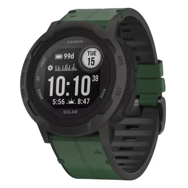 i2x.g.r65a.11 Main Forest StrapsCo Leather Hybrid Strap QuickFit 26 Watch Band for Garmin Instinct 2X