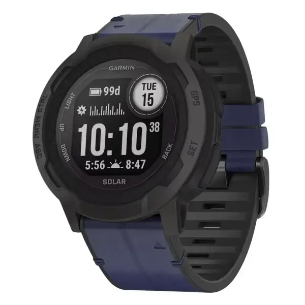 i2x.g.r65a.5 Main Midnight StrapsCo Leather Hybrid Strap QuickFit 26 Watch Band for Garmin Instinct 2X