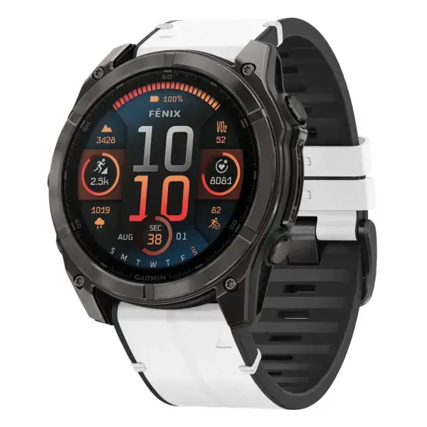 f8.g.r65a.22 Main Arctic StrapsCo Leather Hybrid Strap QuickFit 26 Watch Band for Garmin Fenix 8 & 8 Pro – 51mm