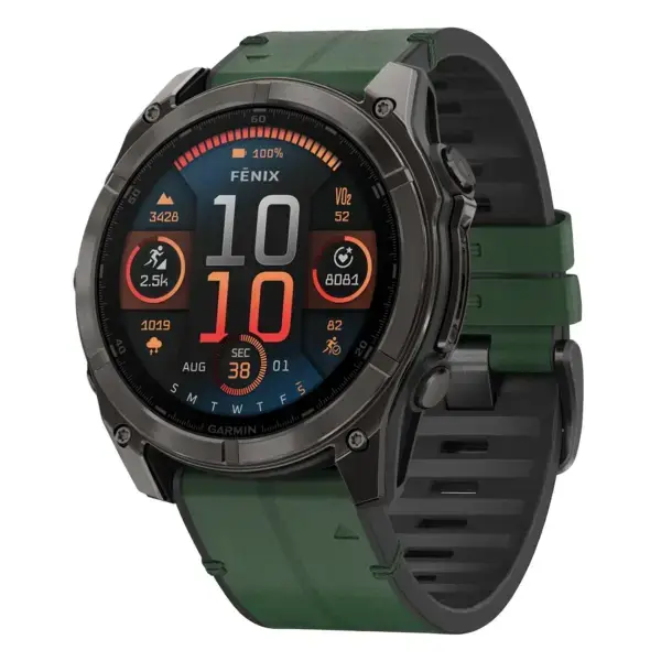 f8.g.r65a.11 Main Forest StrapsCo Leather Hybrid Strap QuickFit 26 Watch Band for Garmin Fenix 8 & 8 Pro – 51mm