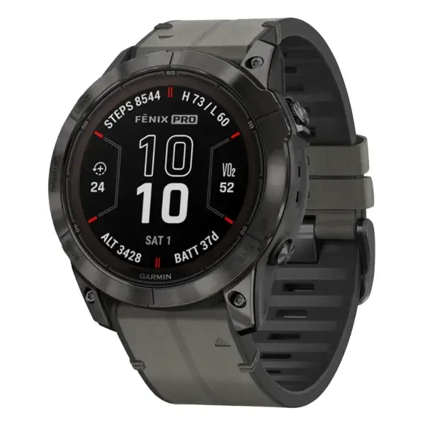 f7x.g.r65a.7 Main Slate StrapsCo Leather Hybrid Strap QuickFit 26 Watch Band for Garmin Fenix 7X & 7X Pro