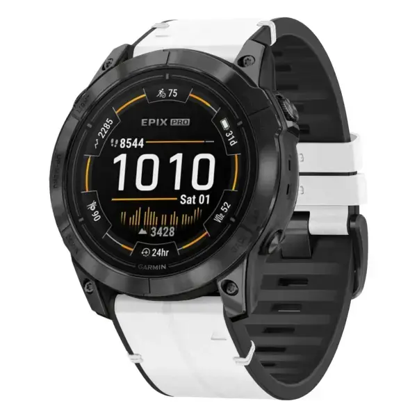 ep.g.r65a.22 Main Arctic StrapsCo Leather Hybrid Strap QuickFit 26 Watch Band for Garmin Epix Pro – 51mm