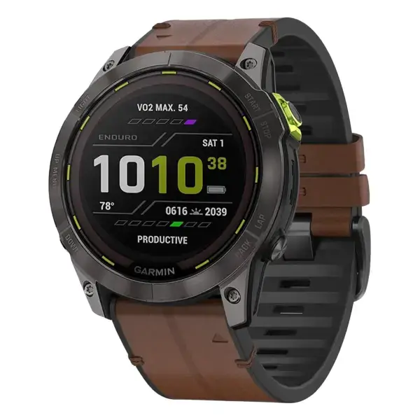 ed3.g.r65a.2 Main Cigar StrapsCo Leather Hybrid Strap QuickFit 26 Watch Band for Garmin Enduro 3