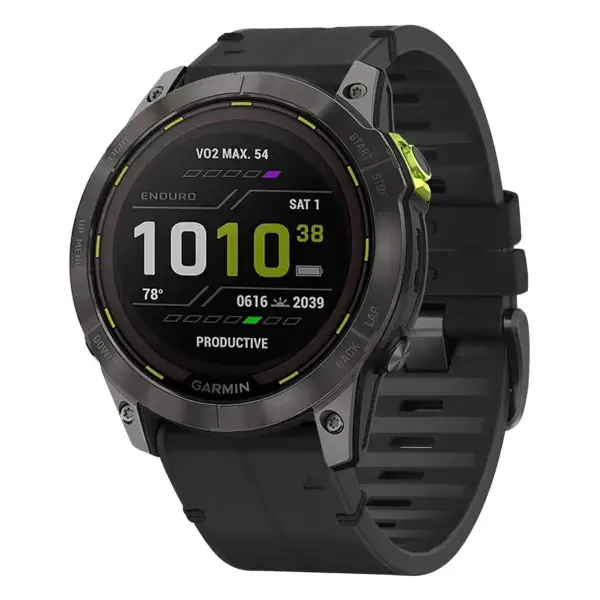 ed3.g.r65a.1 Main Obsidian StrapsCo Leather Hybrid Strap QuickFit 26 Watch Band for Garmin Enduro 3