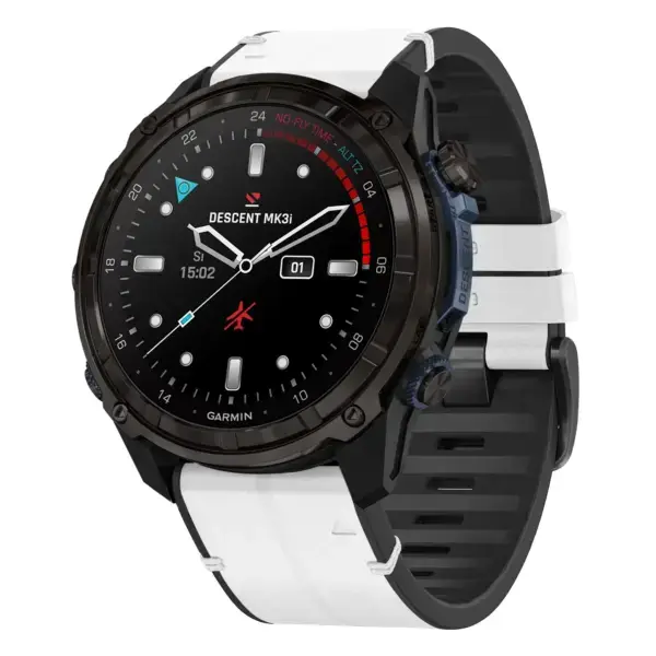 dmk3i.g.r65a.22 Main Arctic StrapsCo Leather Hybrid Strap QuickFit 26 Watch Band for Garmin Descent Mk3i – 51mm
