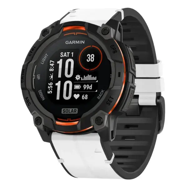 i3.g.r73a.22 Main Arctic StrapsCo Leather Hybrid Strap QuickFit 22 Watch Band for Garmin Instinct 3 – 45mm