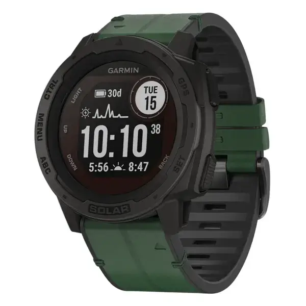 i.g.r73a.11 Main Forest StrapsCo Leather Hybrid Strap QuickFit 22 Watch Band for Garmin Instinct
