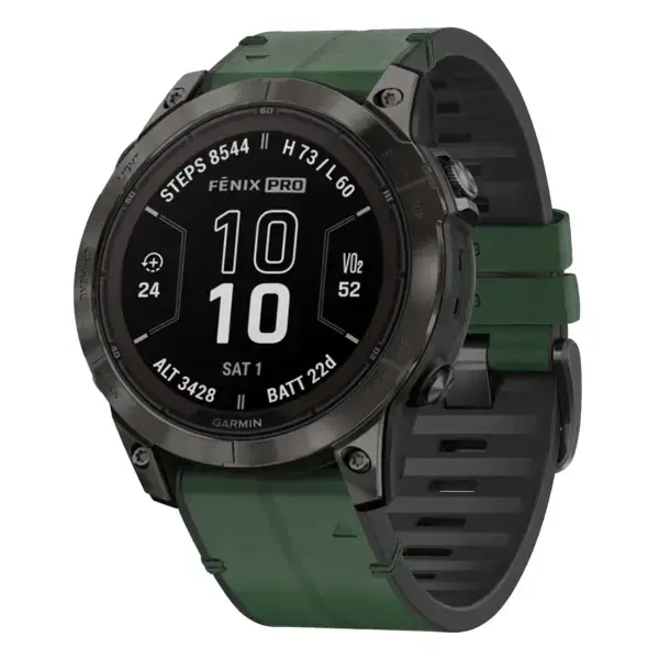 f7.g.r73a.11 Main Forest StrapsCo Leather Hybrid Strap QuickFit 22 Watch Band for Garmin Fenix 7 & 7 Pro