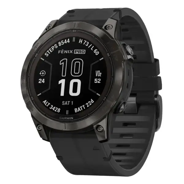 f7.g.r73a.1 Main Obsidian StrapsCo Leather Hybrid Strap QuickFit 22 Watch Band for Garmin Fenix 7 & 7 Pro