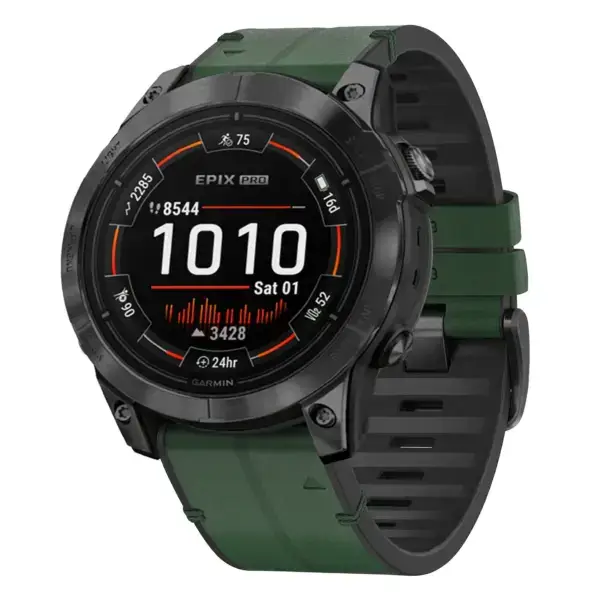 ep.g.r73a.11 Main Forest StrapsCo Leather Hybrid Strap QuickFit 22 Watch Band for Garmin Epix Pro – 47mm