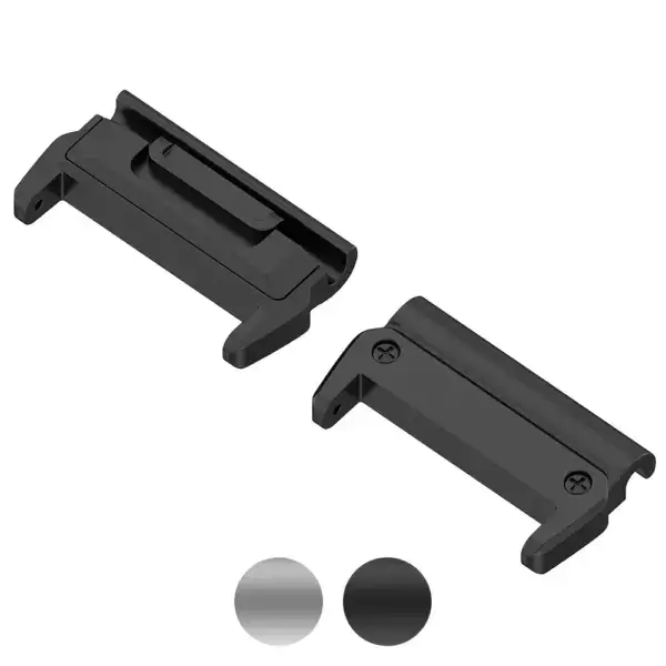 Pro QuickFit Adapters for Garmin Tactix 8 in black, designed for 51mm models. Includes two adapters for easy strap changes. Compatible with sizes L, M, and S