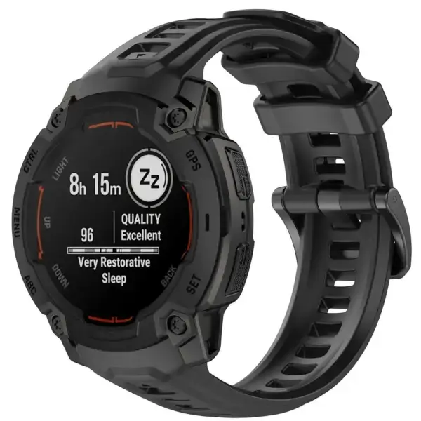 g.r84.1 45 Main Black StrapsCo PrecisionFit Watch Band Strap for Garmin Instinct E Smartwatch 40mm 45mm