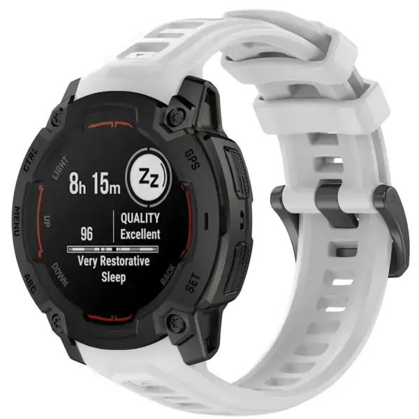g.r84.22 45 Main White StrapsCo PrecisionFit Watch Band Strap for Garmin Instinct E Smartwatch 40mm 45mm