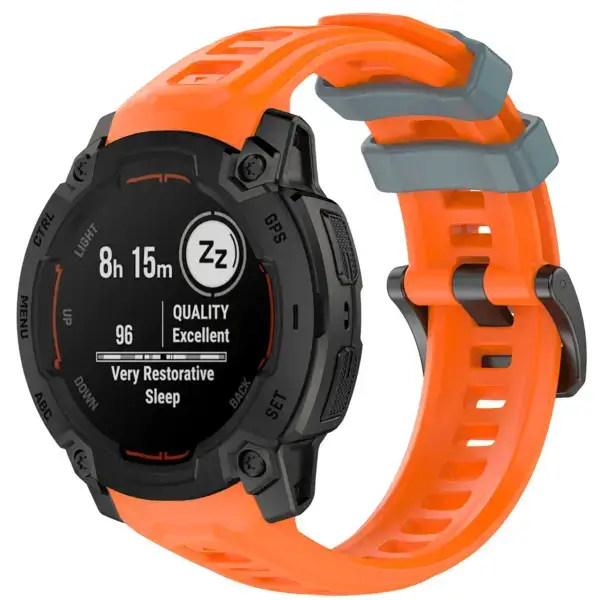 g.r84.12.5 45 Main Orange & Blue StrapsCo PrecisionFit Watch Band Strap for Garmin Instinct E Smartwatch 40mm 45mm