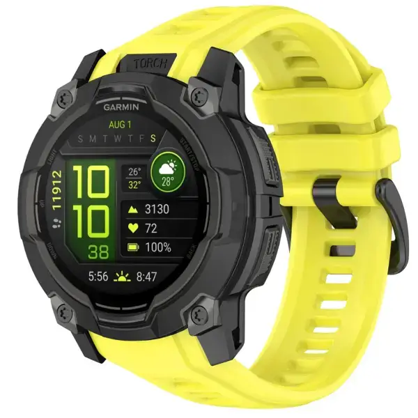 g.r85.10 Main Yellow StrapsCo PrecisionFit Watch Band Strap for Garmin Instinct 3 Smartwatch 45mm 50mm
