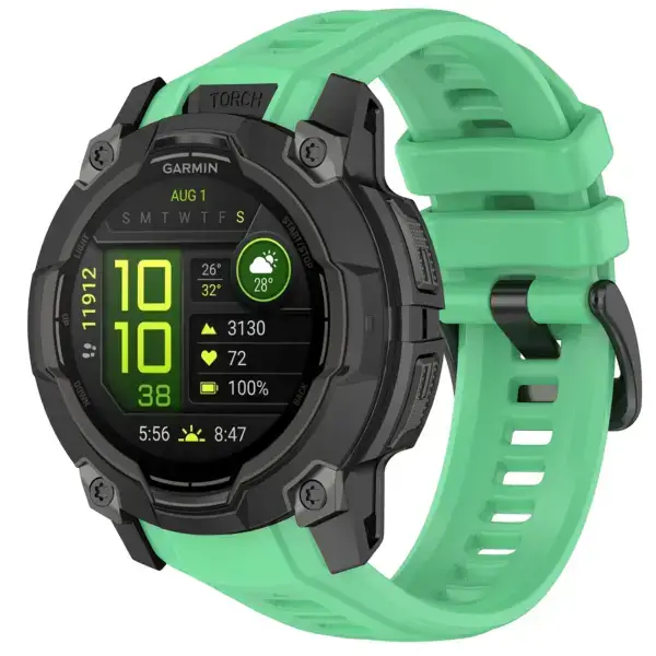 g.r85.11 Main Green StrapsCo PrecisionFit Watch Band Strap for Garmin Instinct 3 Smartwatch 45mm 50mm