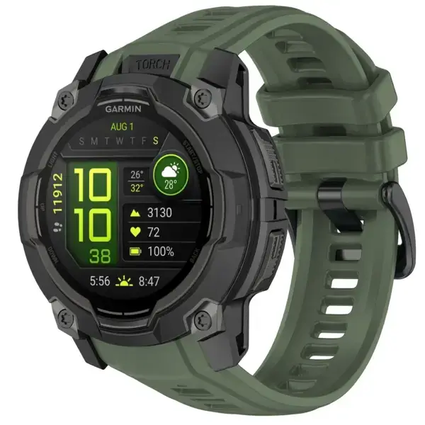 g.r85.11a Main Forest Green StrapsCo PrecisionFit Watch Band Strap for Garmin Instinct 3 Smartwatch 45mm 50mm